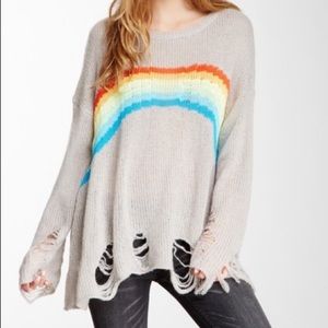 Wildfox rainbow Lennon sweater